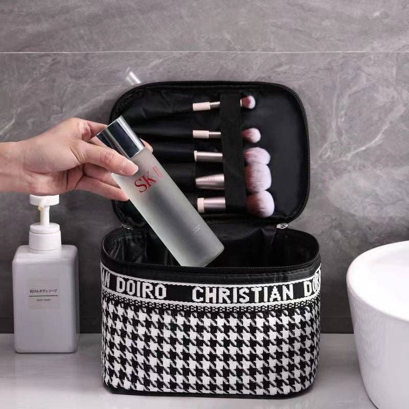 Large Waterproof Letter Print Makeup Bag