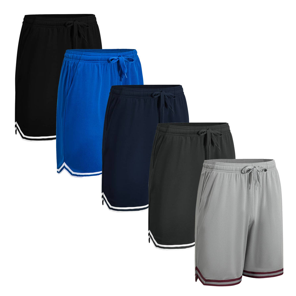 LeeHanTon Men's Basketball Shorts With Stripe
