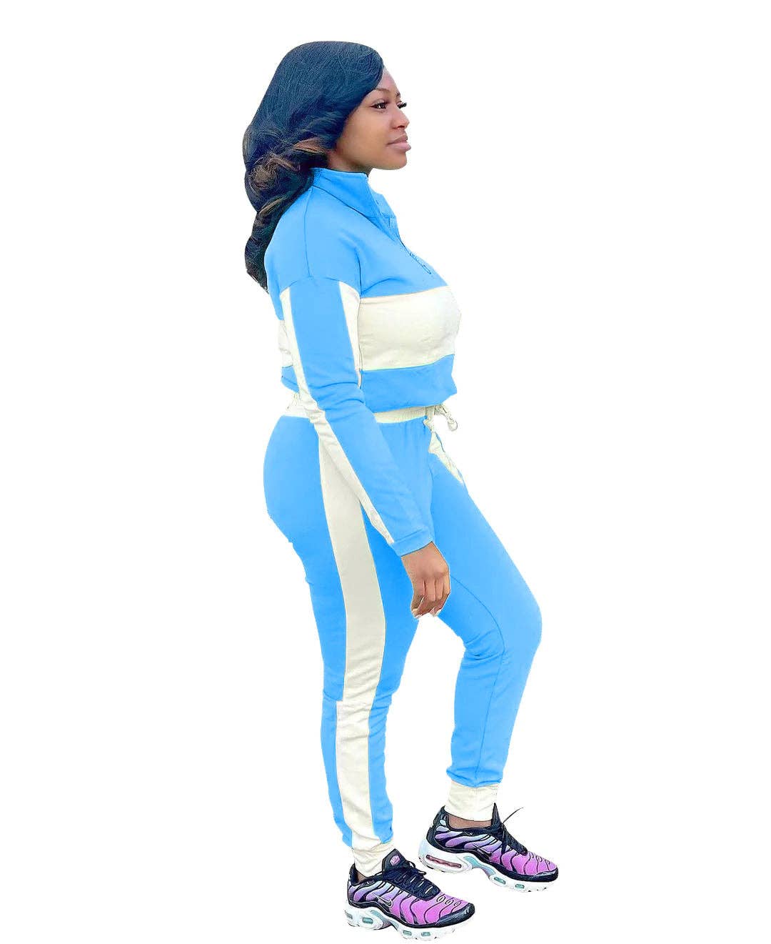 MB FASHION Two-Piece Color Block Tracksuit 6603R