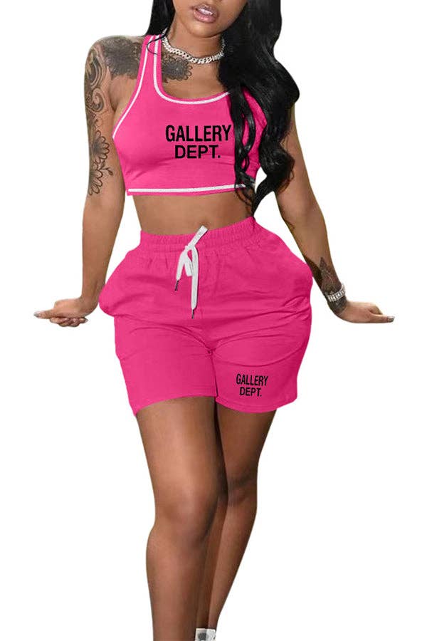 MB FASHION O-NECK PRINTED SHORT SET 323LY
