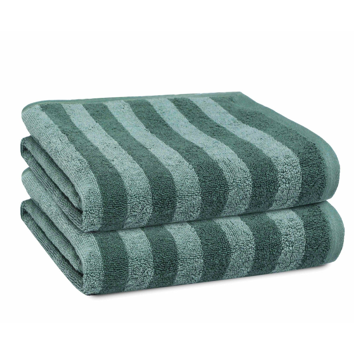 PREMIUS 2 Pack Stripes 100% Cotton Yarn Dyed Hand Towel, 16x28 Inches