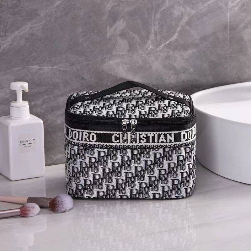 Large Waterproof Letter Print Makeup Bag