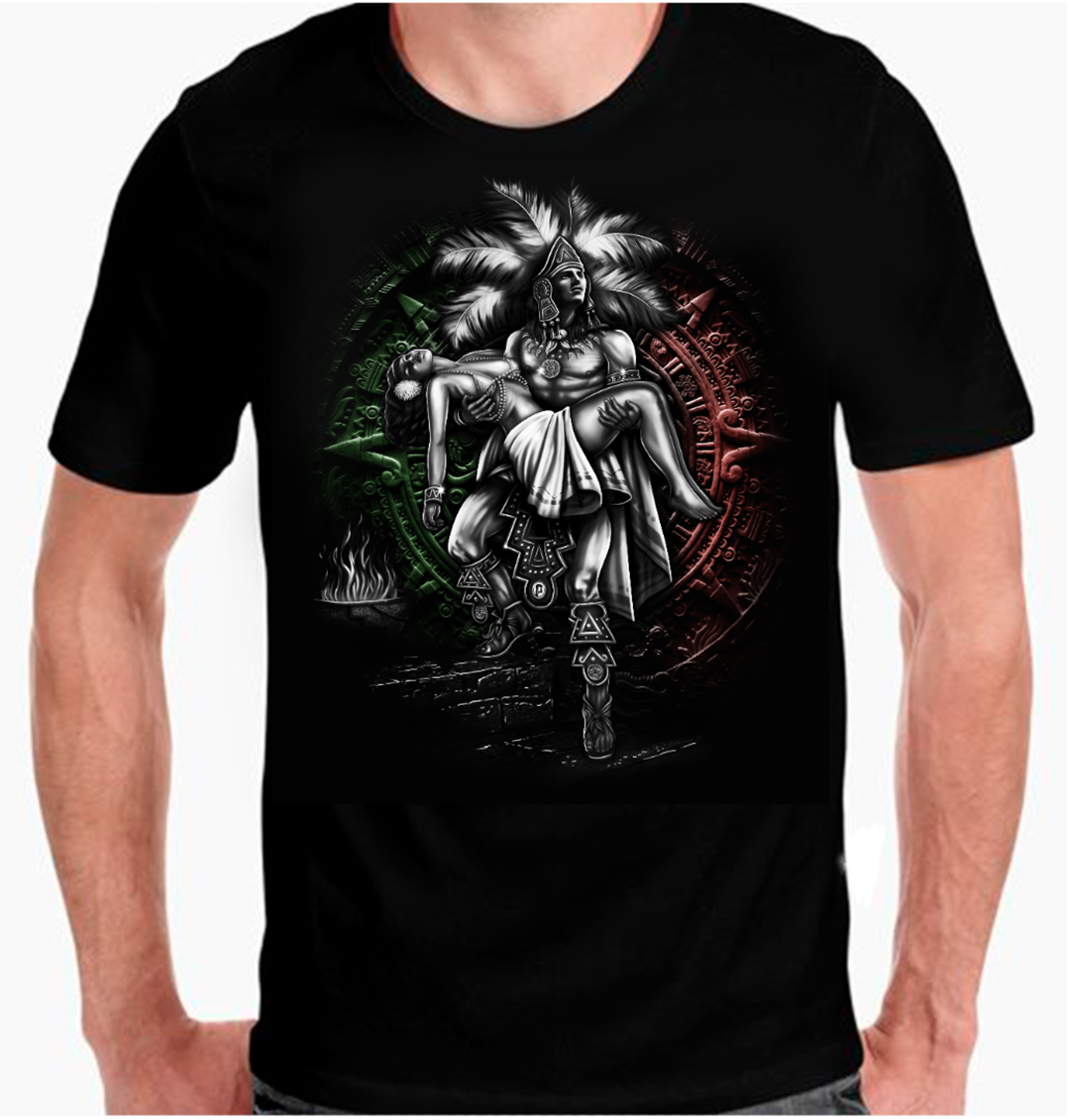 Aztec Warrior Screen Printed Design