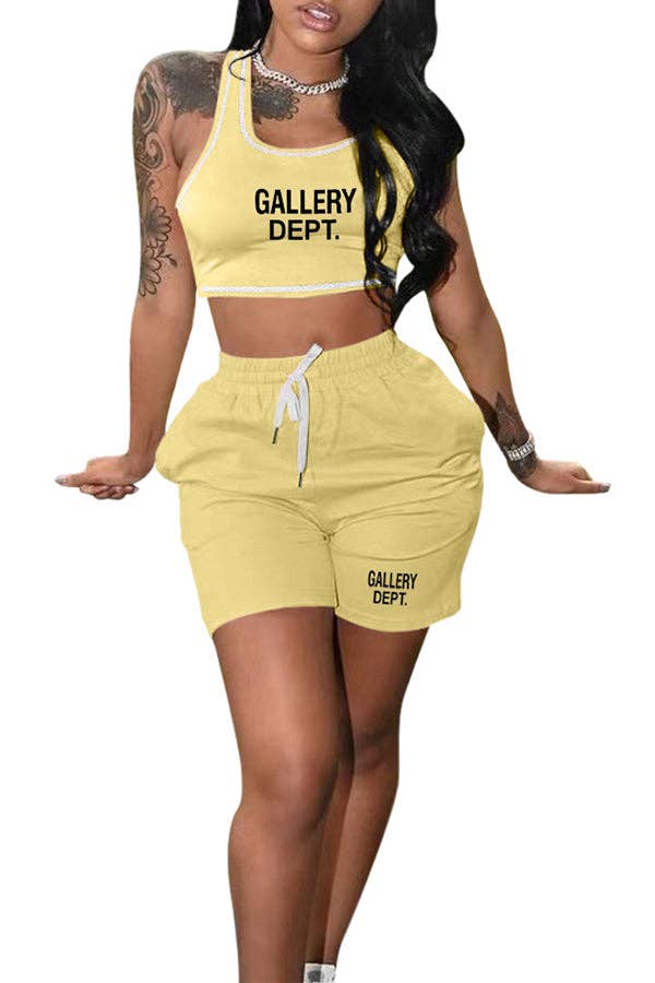 MB FASHION O-NECK PRINTED SHORT SET 323LY