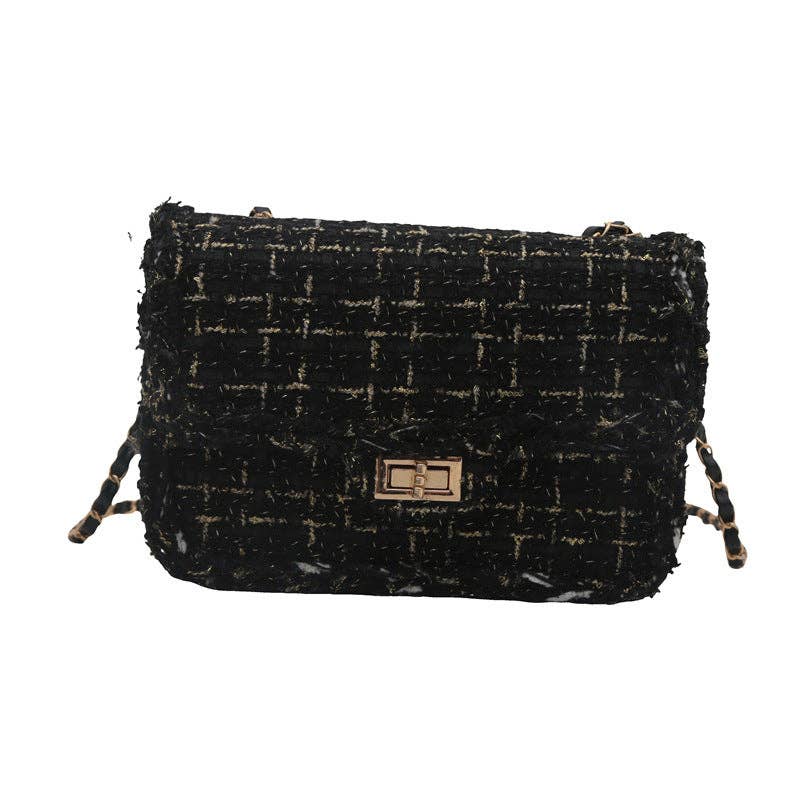 Cleo June Vintage-Inspired Chain-Strap Crossbody Bag