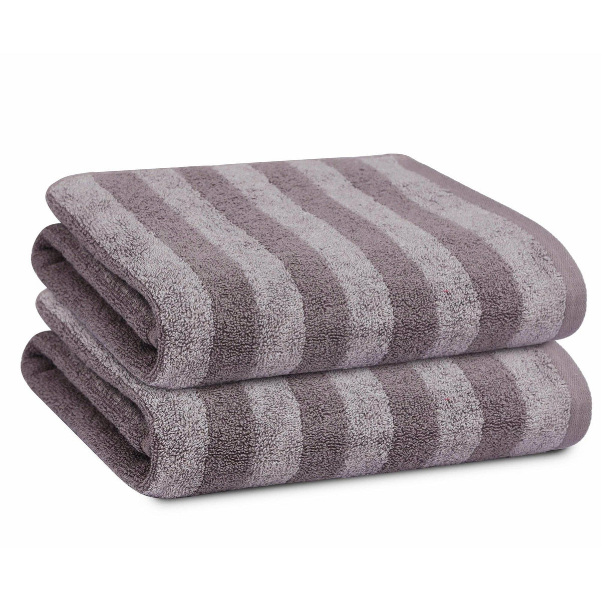 PREMIUS 2 Pack Stripes 100% Cotton Yarn Dyed Hand Towel, 16x28 Inches