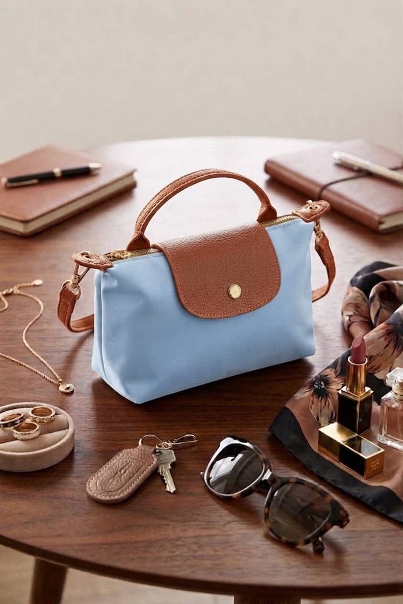 Trendy Color Block Flap Mini Handbag Zenana Consgt.