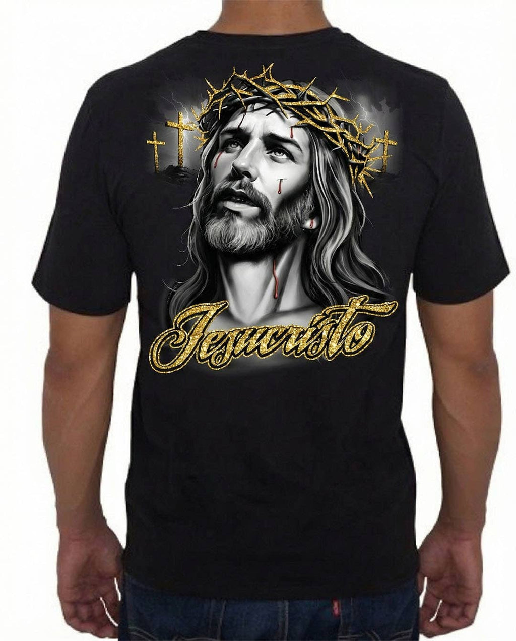 Religious Jesus T-Shirt – Black Graphic Tee