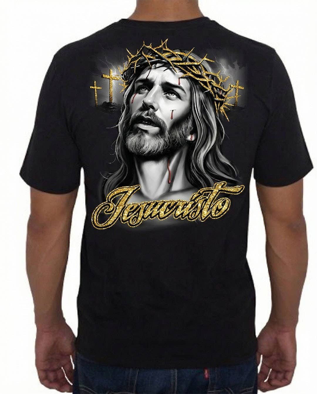 Religious Jesus T-Shirt – Black Graphic Tee
