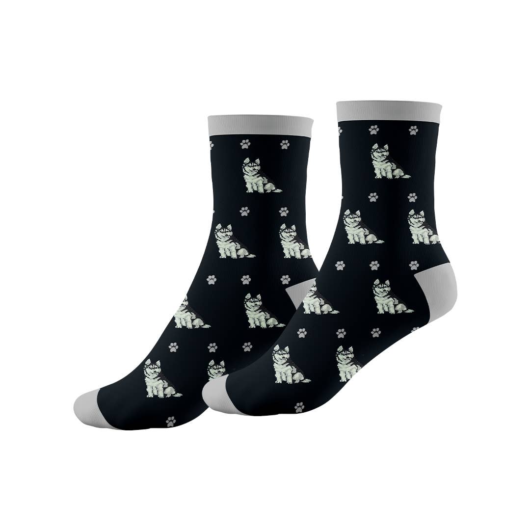 Pet Lovers Crew Unisex Socks - Novelty Socks - Dog Cat Socks