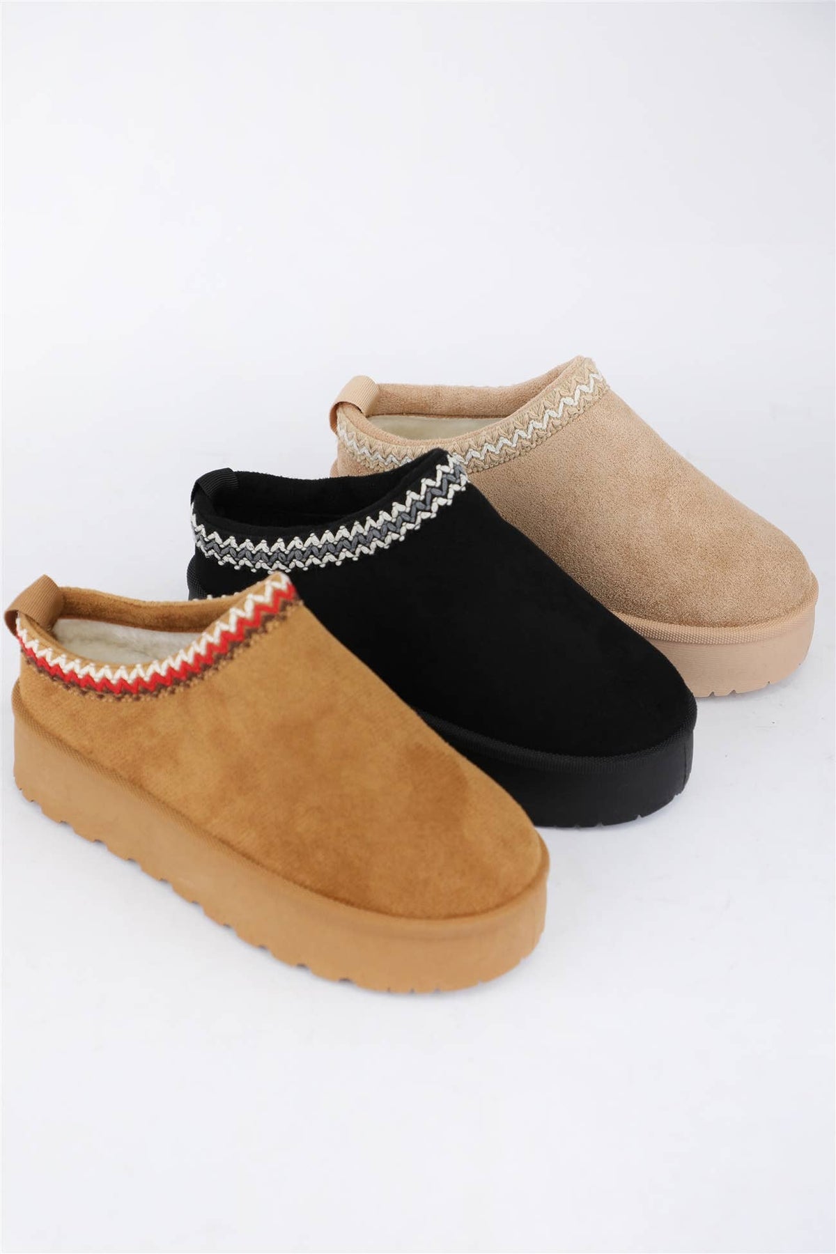 SOLID-10 SLIP ON UGG INSPIRED PLATFORM SLIPPER