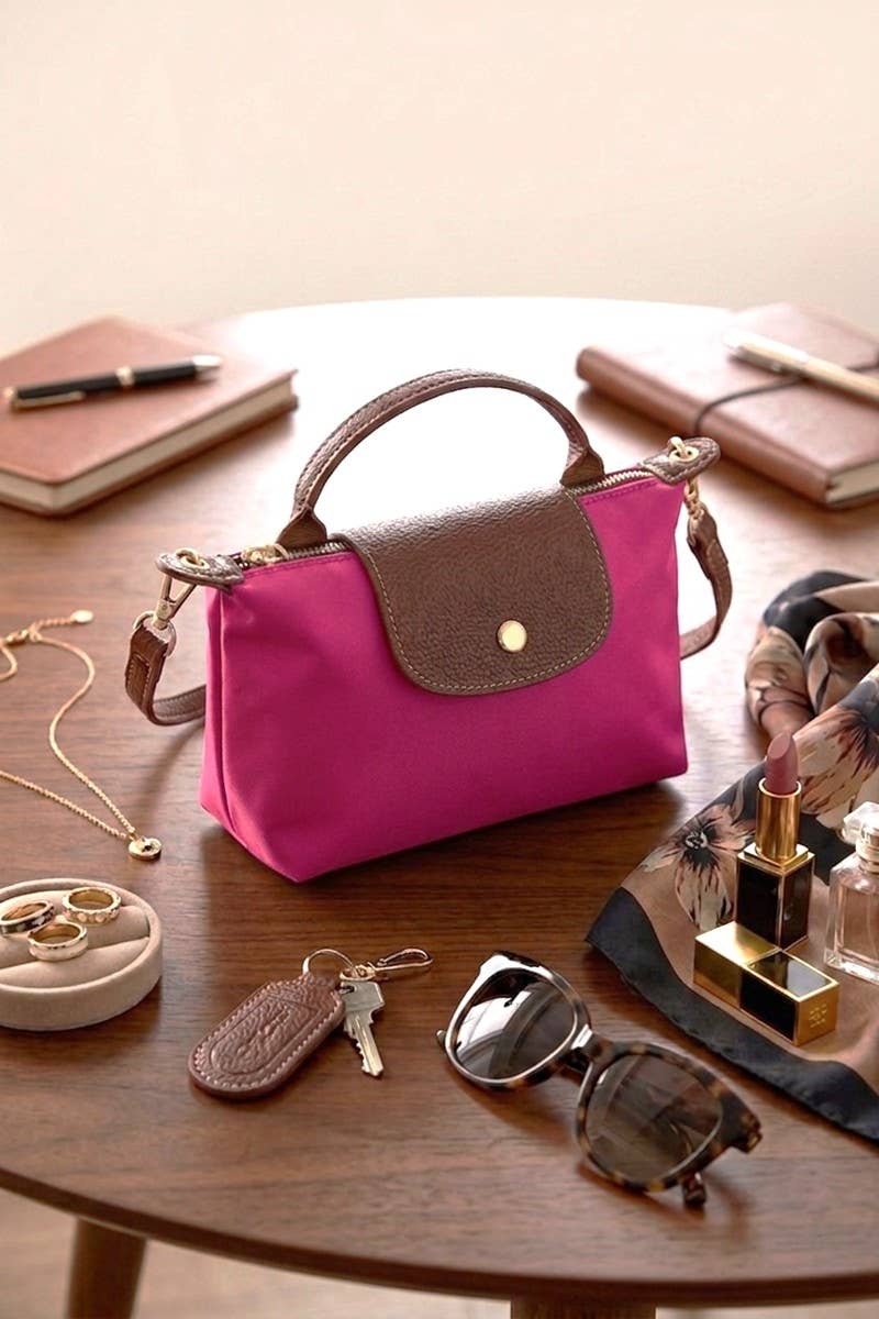 Trendy Color Block Flap Mini Handbag Zenana Consgt.