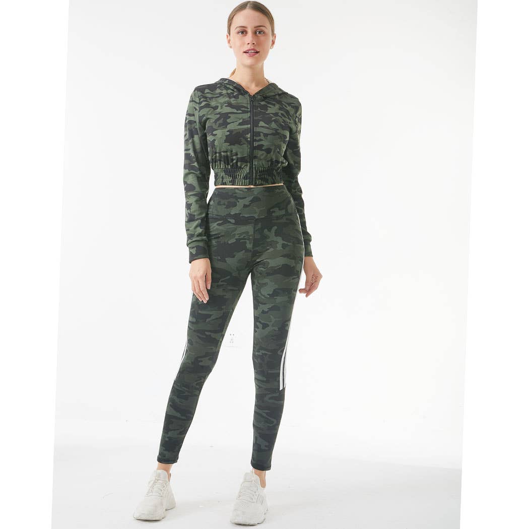 Lydaa SPORTS YOGA STRIPE LEGGINGS set