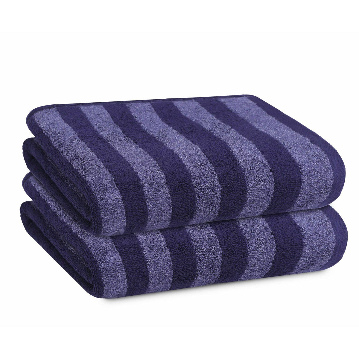 PREMIUS 2 Pack Stripes 100% Cotton Yarn Dyed Hand Towel, 16x28 Inches